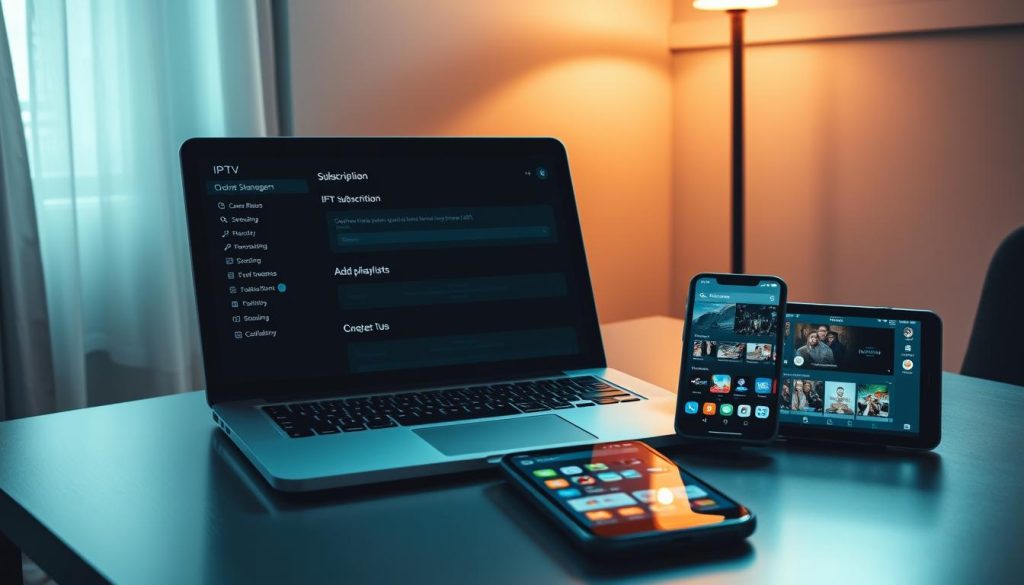 تكوين الاشتراك وإضافة قائمة التشغيل