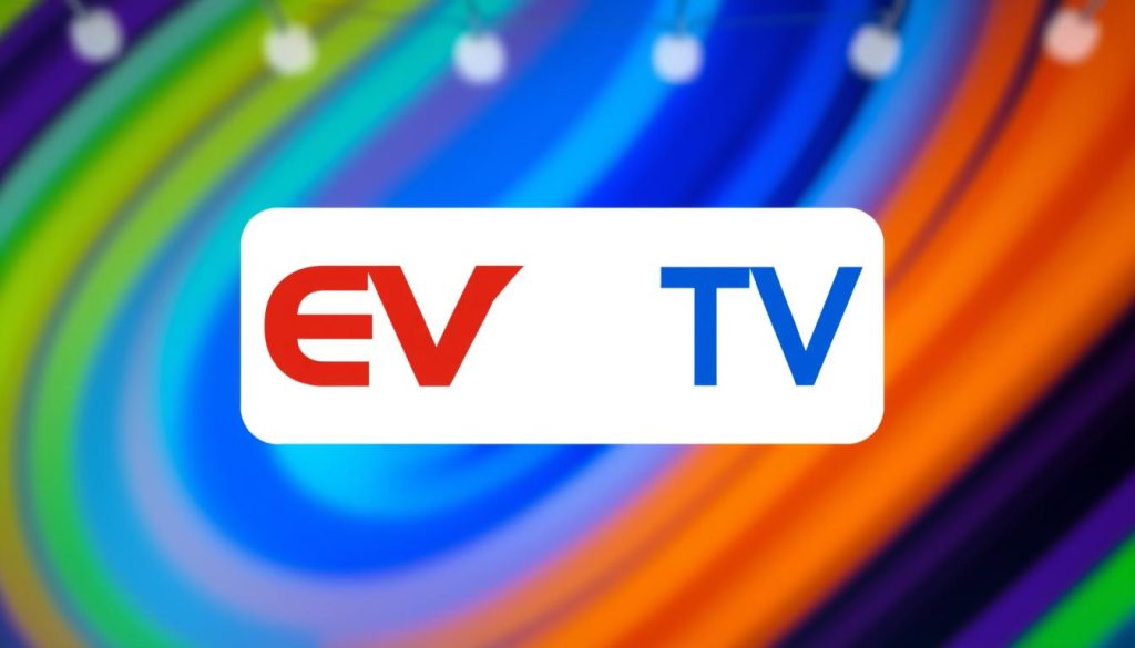 صورة لشعار EVDTV مع خلفية تعكس الجودة العالية للبث