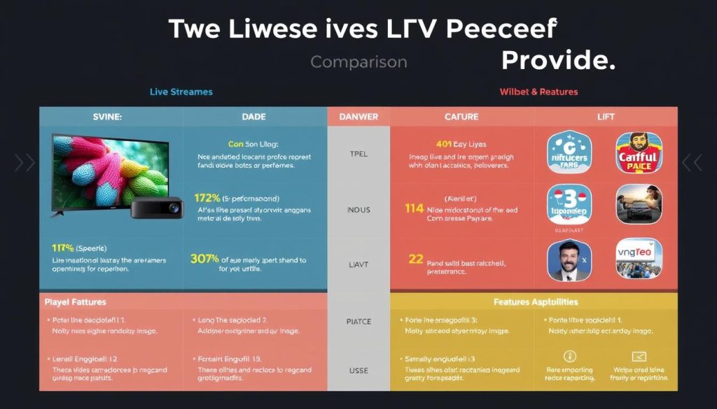 مقارنة بين مزودي البث المباشر