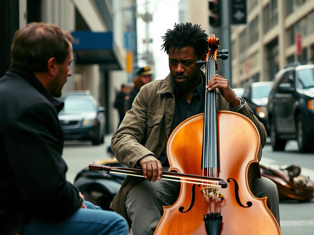 مشهد من فيلم العازف المنفرد (The Soloist) الذي يوصي به أطباء نفسيون