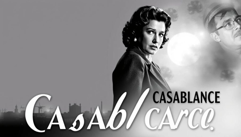 ملصق فيلم Casablanca يظهر فيه همفري بوغارت وإنغريد بيرغمان