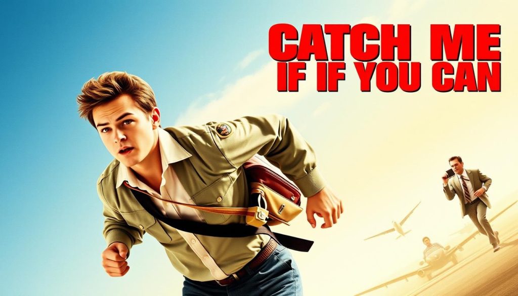 ملصق فيلم Catch Me If You Can يظهر فيه ليوناردو دي كابريو وتوم هانكس