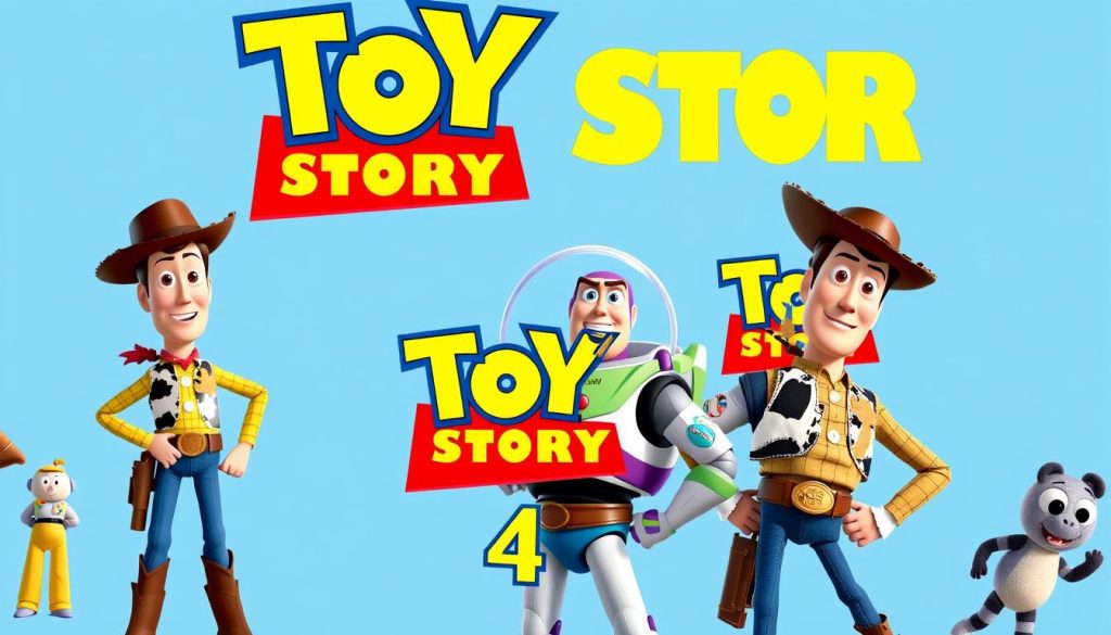 ملصق فيلم Toy Story يظهر فيه وودي وباز